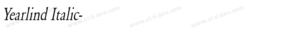 Yearlind Italic字体转换